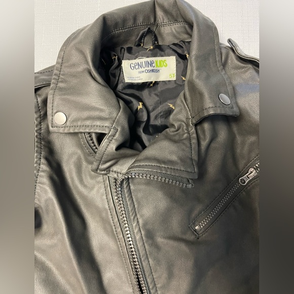 Genuine Kids by Osh Kosh Faux Leather Motorcycle Jacket | Size 5T - Picture 4 of 15